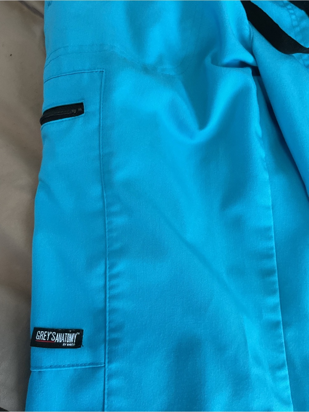 Grey's Anatomy pro wear Barco Teal Spandex Stretch Scrub bottoms size xs petite - Picture 2 of 12